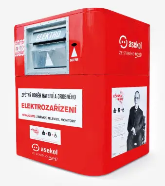 Červené kontejnery na elektroodpad